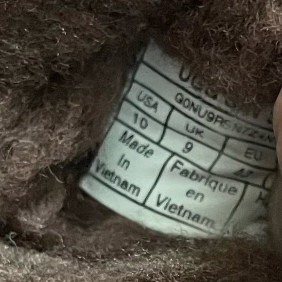 NWOT UGG Ascot Slippers Mens 10 Brown Suede Wool - Picture 5 of 5